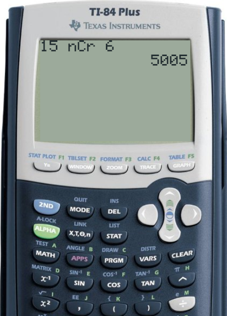 TI-84 Combination function
