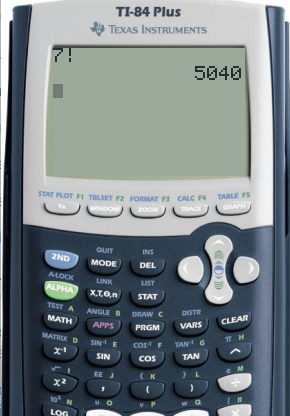 TI-84 factorial function